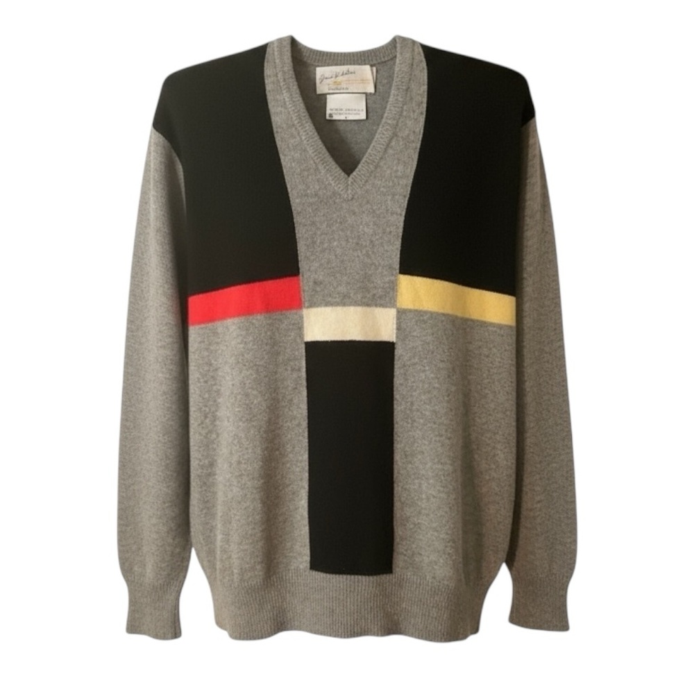 🏌️‍♂️ Jack Nicklaus 100%‎ Lambswool Colorblock Sweater 🧶 XL | Made in Scotland
